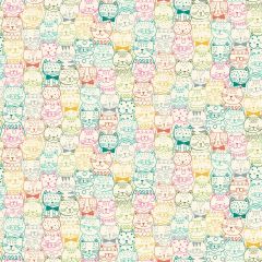 Whiskers Portrait Cats Cream 009/Q | Quilting Fabric | Makower
