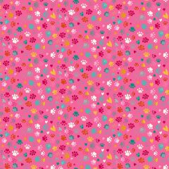 Whiskers Pawsome Pink 010/P | Quilting Fabric | Makower