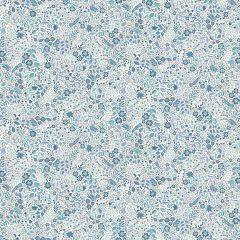 Foxwood Wildflower Blue on Cream 017/BQ | Quilting Fabric | Makower