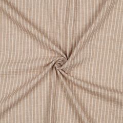 Double Gauze: Yarn Dyed Stripe Taupe | Dressmaking Fabric
