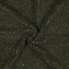 Sherpa Teddy Fleece Army Green Tweed | Dressmaking Fabric
