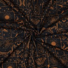 Cotton Lawn Boho Magik Black | Dressmaking Fabric