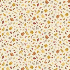Hello Autumn Foliage Cream 097Q | Makower UK | Quilting Fabric: Bolt End