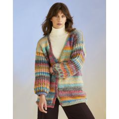 10705: Coral Sleeve Cardigan | Sirdar Jewelspun with Wool Chunky