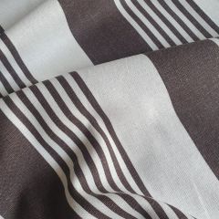 Linen Mix Saint-Tropez Stripe: Earth Brown | Dressmaking Fabric