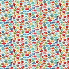 Deep Blue Sea: Fish Shoal Light Blue 139B2 | Makower UK | Quilting Cotton