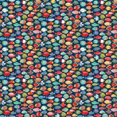 Deep Blue Sea: Fish Shoal Dark Blue 139B8 | Makower UK | Quilting Cotton