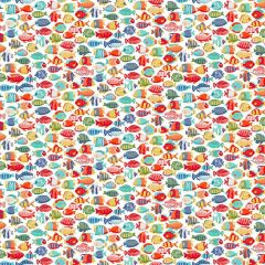 Deep Blue Sea: Fish Shoal White 139W | Makower UK | Quilting Cotton