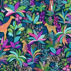 Tropica: Wildlife Blue 146B | Makower UK | Quilting Cotton