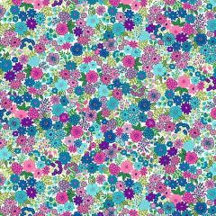 Tropica: Mini Floral Cream 148Q | Makower UK | Quilting Cotton