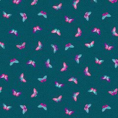 Tropica: Butterflies Blue 149B | Makower UK | Quilting Cotton