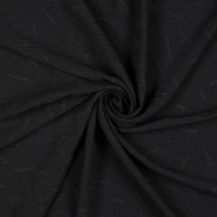 Dobby Jacquard Dashes Black | Dressmaking Fabric