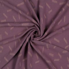 Dobby Jacquard Dashes Rosewood | Dressmaking Fabric