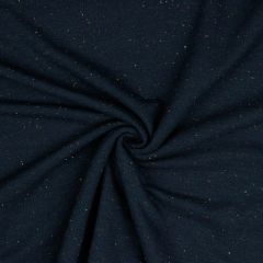 Cosy Colors Cotton Sweatshirt Fleece: Dark Navy Marl Fleck | Dressmaking Fabric