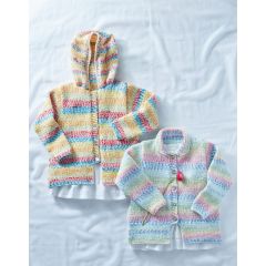 2502: Childrens Jacket | Snuggly Supersoft Rainbow Drops Aran