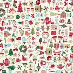 Icons Cream 2568/Q | Cosy Christmas Quilting Cotton | Makower