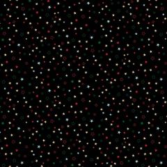 Stars Black 2573/X | Cosy Christmas Quilting Cotton | Makower