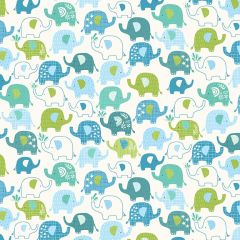 Elephants Blue 2602B | In The Jungle Makower | Quilting Fabric