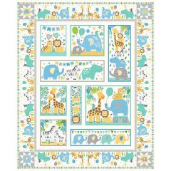 Cheater Panel Blue 2609B | In The Jungle Makower | Quilting Fabric