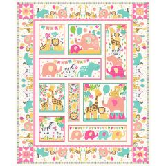 Cheater Panel Pink 2609P | In The Jungle Makower | Quilting Fabric: Bolt End