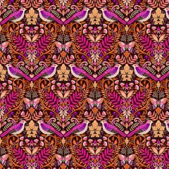 Damask Birds Pink 2612/P | Luxe Makower | Quilting Cotton Fabric