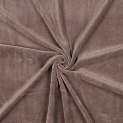 Nicky Cotton Velour Sweatshirt: Taupe | Dressmaking Fabric