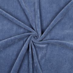 Nicky Cotton Velour Sweatshirt: Blue | Dressmaking Fabric
