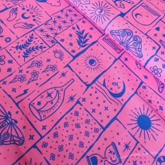 Cotton Lawn Boho Magik Fuchsia Pink | Dressmaking Fabric