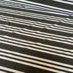 Cotton Jersey: Three Stripe Dark Grey