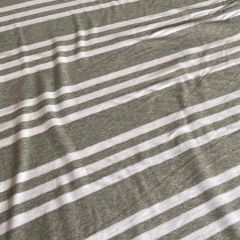 Cotton Jersey: Three Stripe Light Grey