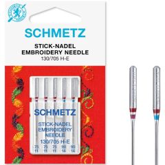 Schmetz Embroidery Sewing Machine Needles: 75-90