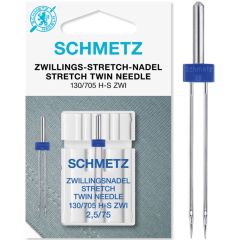 Schmetz Stretch Twin Sewing Machine Needle: 2.5mm Size 75