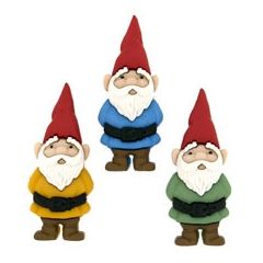 Novelty Buttons: Garden Gnomes