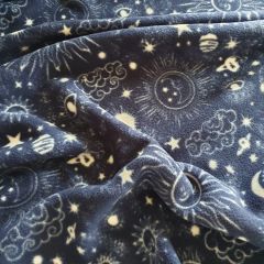 Night Moon Polar Fleece: Navy | Dressmaking Fabric