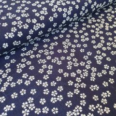 Small Flower | Sevenberry Nara Homespun Indigos | Cotton Fabric