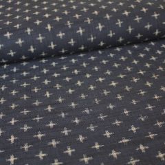 Indigos: Crosses | Sevenberry Nara Homespun Indigos | Cotton Fabric