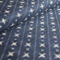 Smudged Crosses | Sevenberry Nara Homespun Indigos | Cotton Fabric