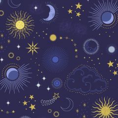 Celestial Skies on Midnight Blue A754.2 | Lewis & Irene | Quilting Cotton