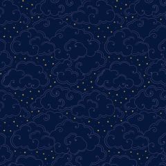 Celestial Clouds on Midnight A758.2 | Lewis & Irene | Quilting Cotton