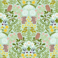 Clearbury Down Summer on Duck Egg A813.2 | Lewis & Irene | Quilting Cotton
