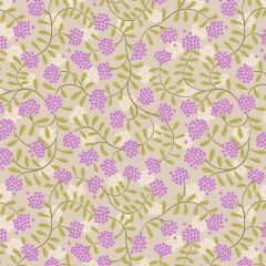 Clearbury Down Wild Thyme on Natural A816.2 | Lewis & Irene | Quilting Cotton