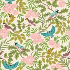 Clearbury Down Birds on Cream A817.1 | Lewis & Irene | Quilting Cotton