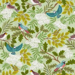 Clearbury Down Birds on Pale Green A817.2 | Lewis & Irene | Quilting Cotton