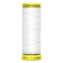 Gutermann Elastic Thread: 5019/WHT White | 10m | Shirring