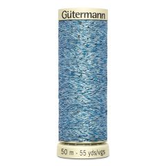 Gutermann Metallic Effect Thread: 143 Light Blue | 50m | Sparkle