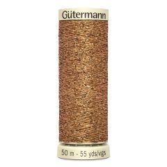 Gutermann Metallic Effect Thread: 36 Bronze | 50m | Sparkle
