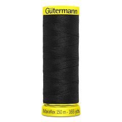 Gutermann Maraflex: BLK/000 Black | 150m | Elastic Sewing Thread