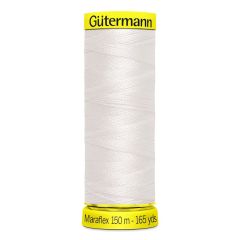 Gutermann Maraflex: 111 Ivory | 150m | Elastic Sewing Thread