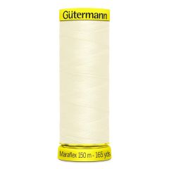 Gutermann Maraflex: 1 Cream | 150m | Elastic Sewing Thread
