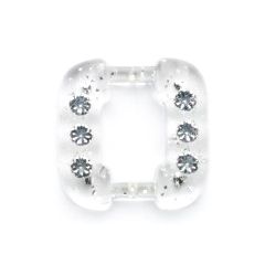 Imitation Diamante Buckle: 5mm: Clear